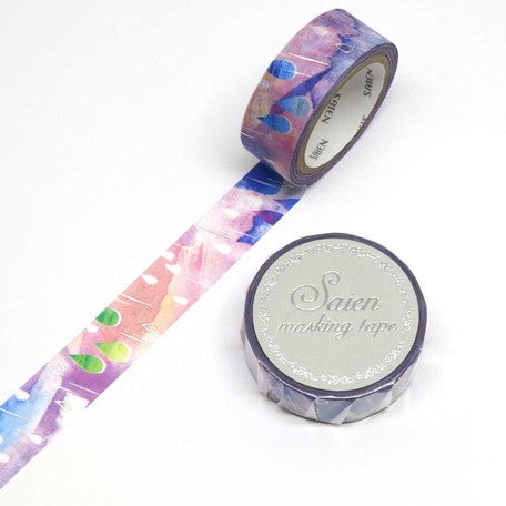 Kamiiso SAIEN Washi Tape - Raindrops (Made in Japan)