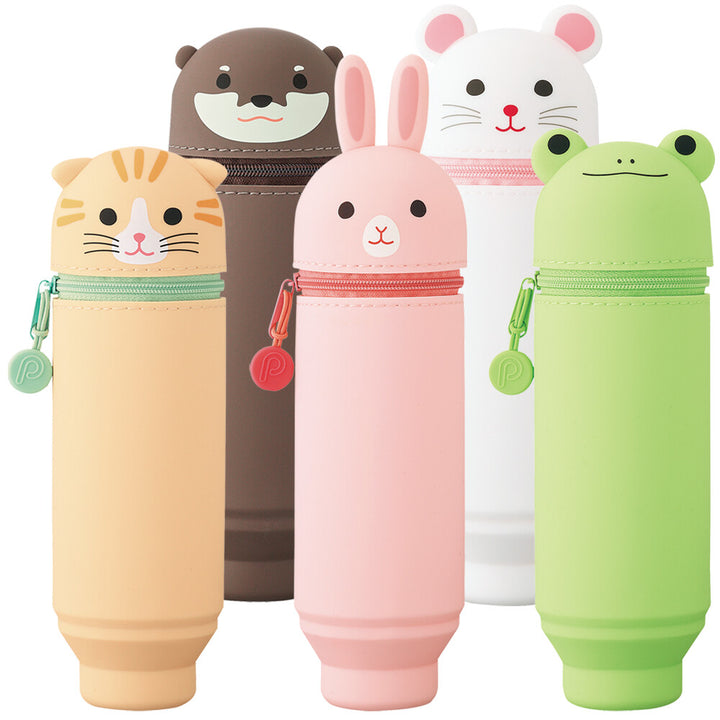 Punilabo Stand Pencil Case (Big) - White Rat