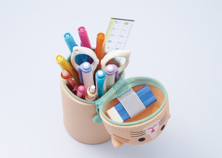 Punilabo Stand Pencil Case (Big) - White Rat