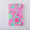 Shogado Yuzen Folding Stampbook - Shuincho Goen "Neon" Series - Pink #4 (Made in Kyoto, Japan)