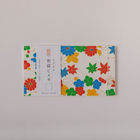 Shogado Watoji Yuzen Memo Pad - Bright Colours #16 (Made in Kyoto, Japan)