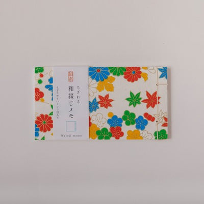 Shogado Watoji Yuzen Memo Pad - Bright Colours #16 (Made in Kyoto, Japan)