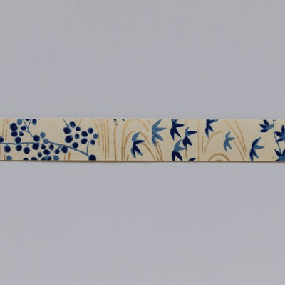 Yuzen Washi Tape - Blue Floral #27 (Made in Kyoto, Japan)