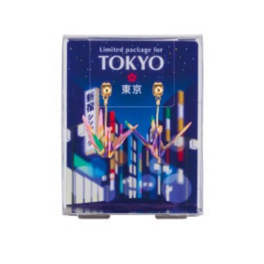 Japanese Paper Origami Earrings - Tokyo - Shinjuku (Made in Japan)