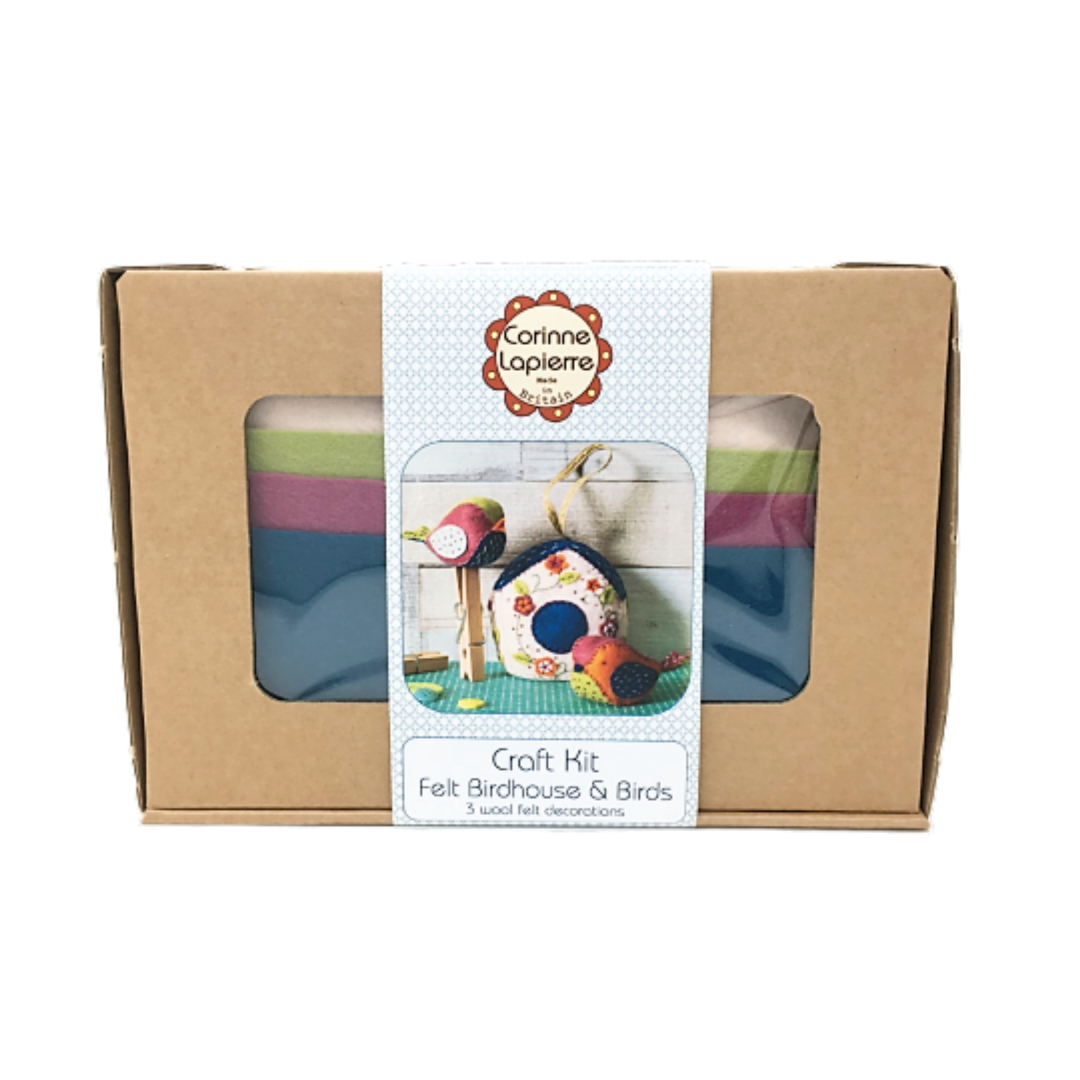 Wool Mix Felt Craft Kit-Birdhouse & Birds