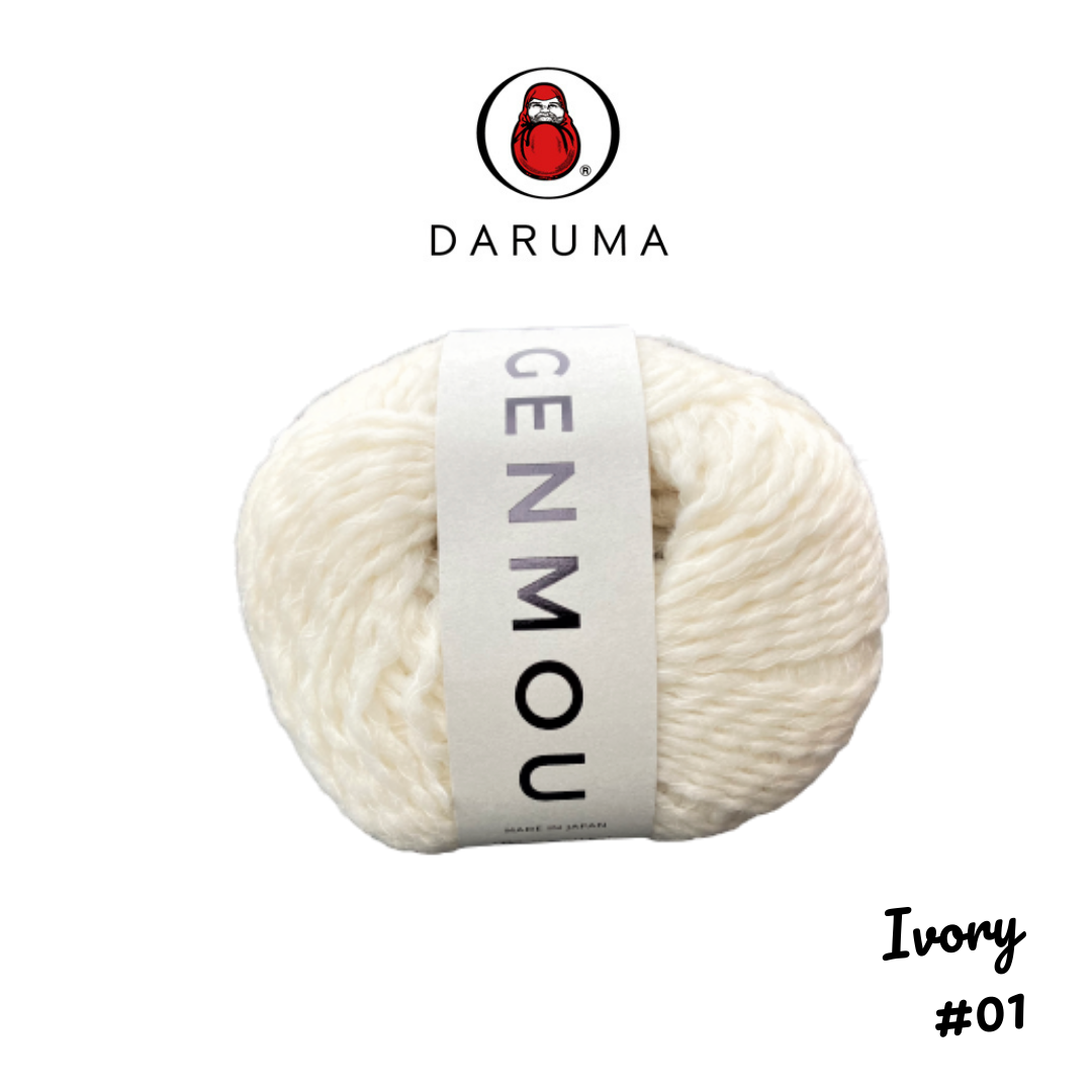 DARUMA Genmou Yarn - Ivory #1