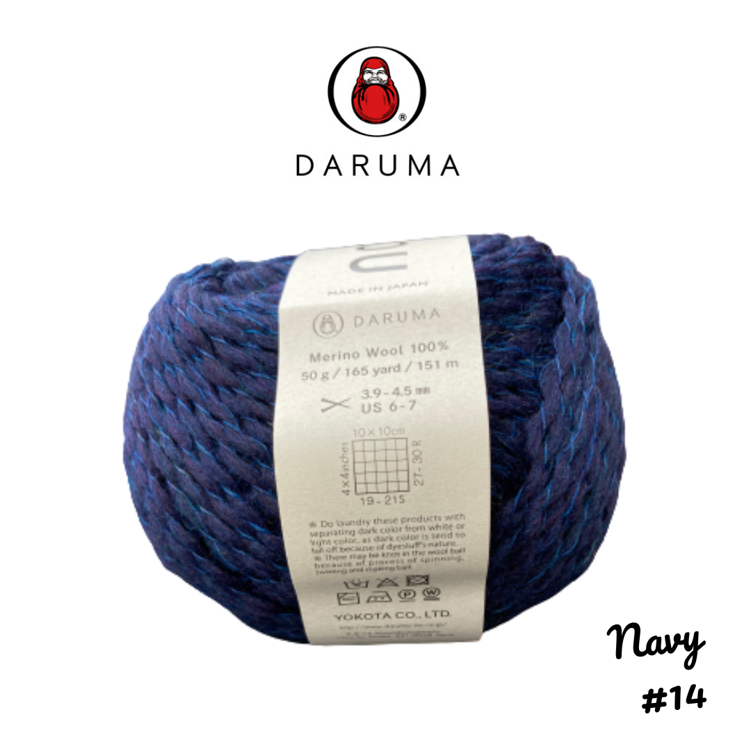 DARUMA Genmou Yarn - Navy #14