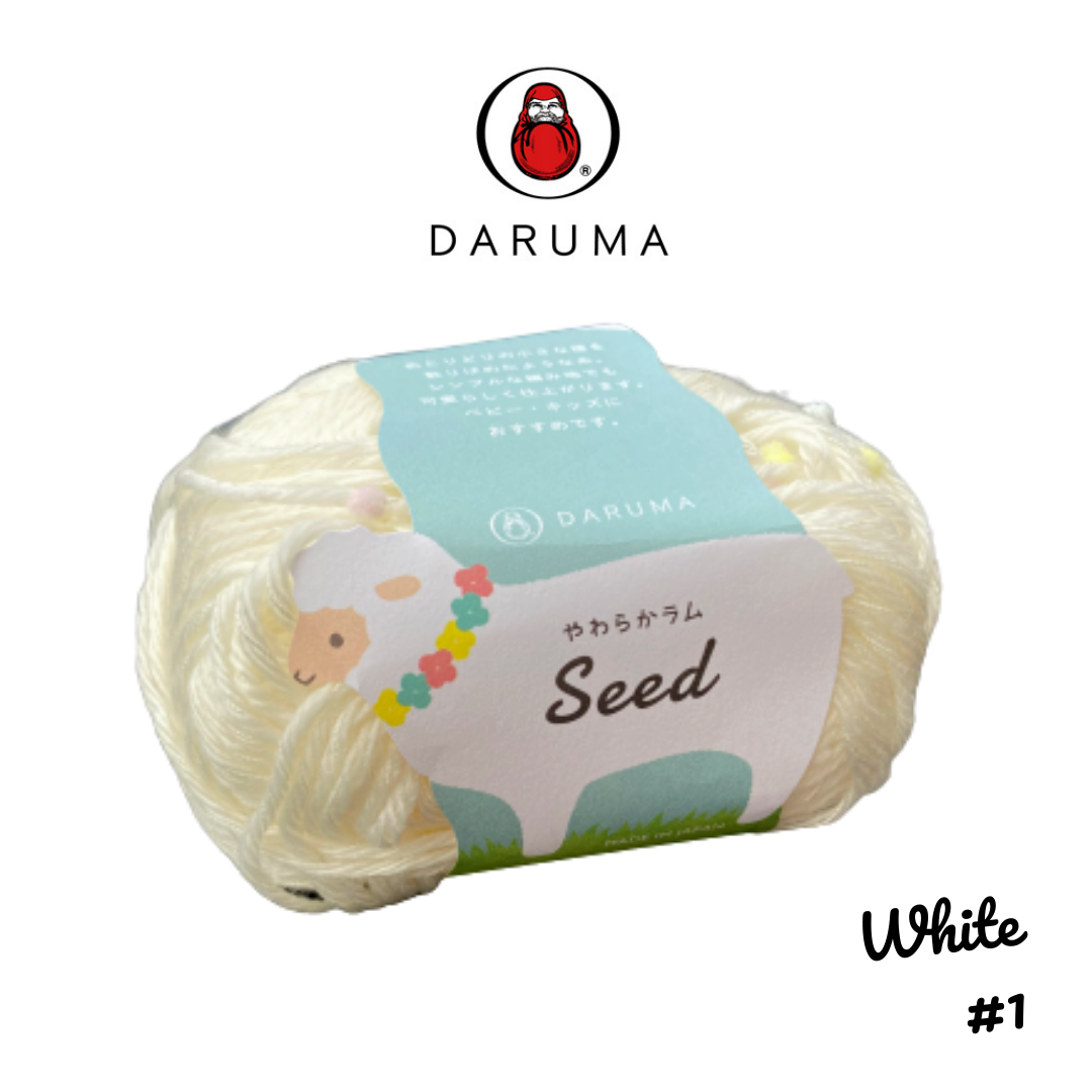 DARUMA Seed Yarn - White #1