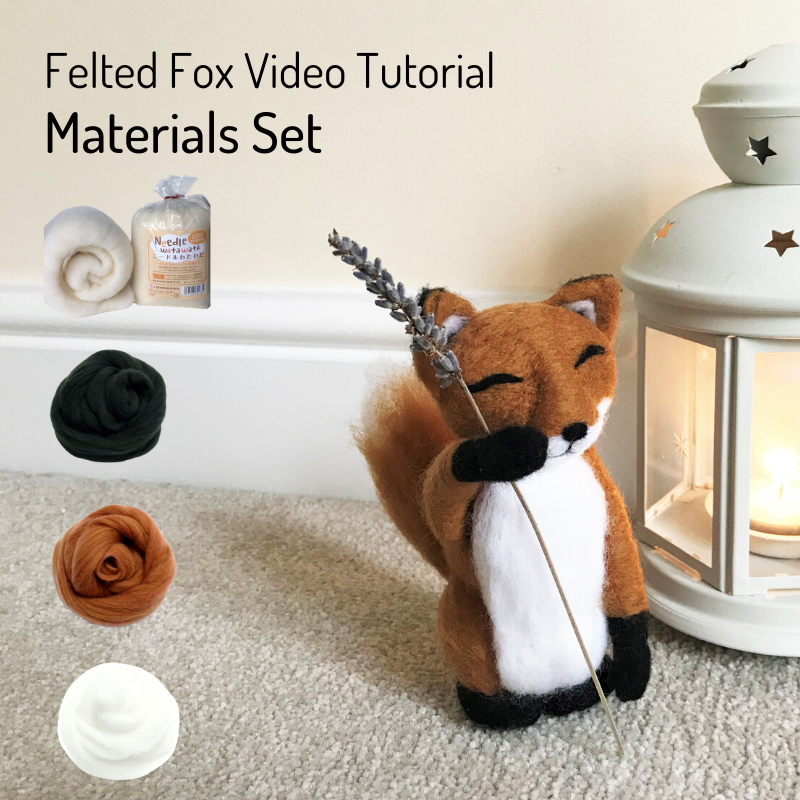 Needle Felted Fox Video - Materials Set