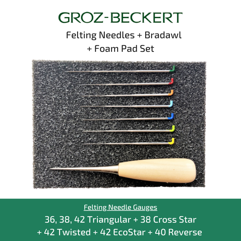 12 Quality Groz-Beckert Felting Needles with Storage Tube – Bam