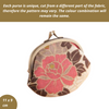 Corazon Japanese Coin Purse - Floral Pink / Black (Made in Japan)