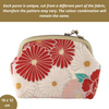 Corazon Japanese Gamaguchi Purse - Floral Red (Made in Japan)