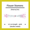 Paper Flower Stamens - Pink - Pack of 24