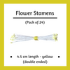 Paper Flower Stamens - Yellow - Pack of 24