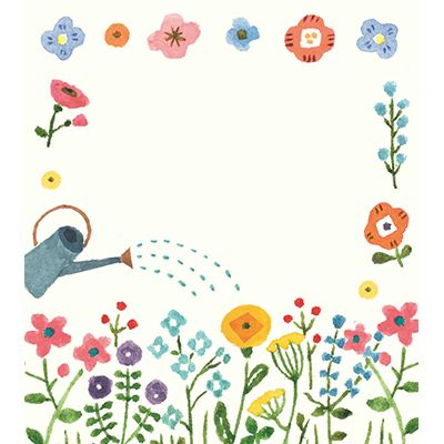 Furukawa Paper Works - Watashi Biyori Memo Pad - Flowers
