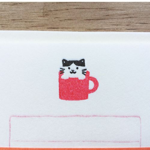 Furukawa Paper Works - "Soebumi" Gift Note Paper Series - Mug Cat