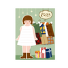 Furukawa Paper Works - Kisakae Letter Set - Dress up Girl - Plaid style