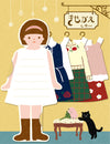Furukawa Paper Works - Kisakae Letter Set - Dress up Girl - Floral clothes