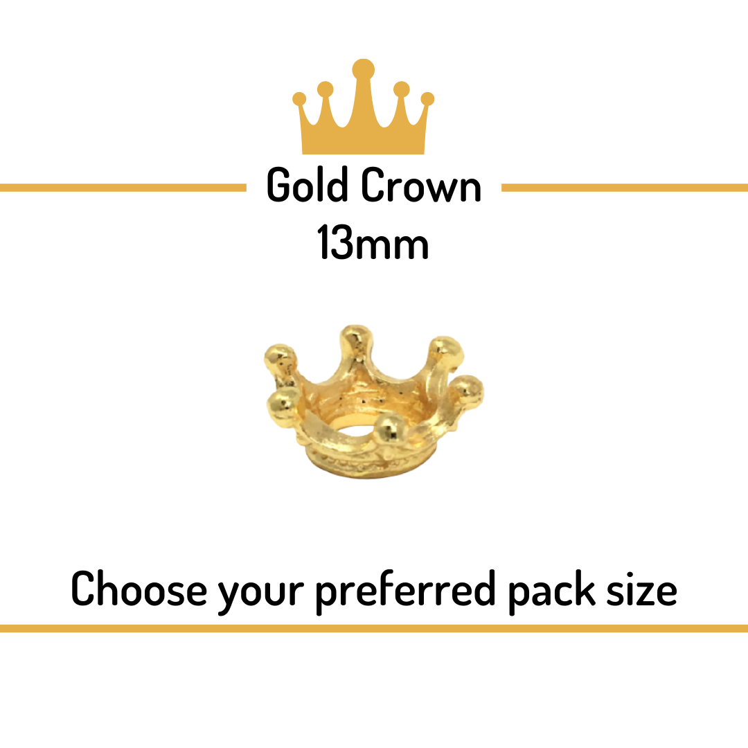 Crowns for Needle Felted Creations -  Gold 13mm