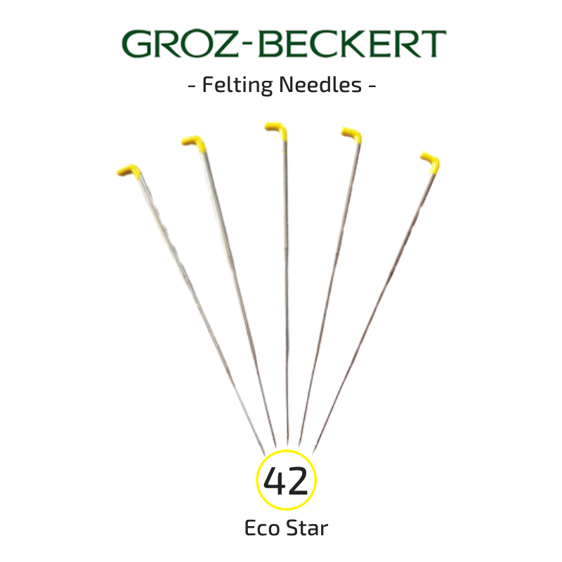 GrozBeckert Felting Needles Set of 7 Triangular, Twisted, Star, Rev