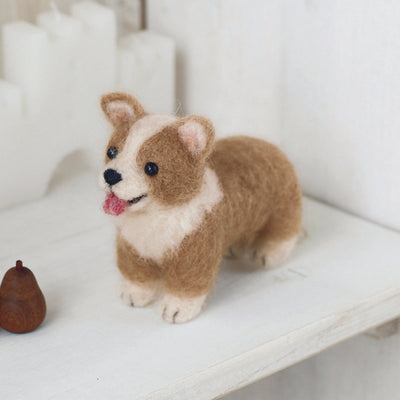 Hamanaka Needle Felting Kit - Welsh Corgi (English)