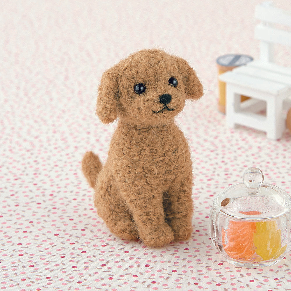 Hamanaka Needle Felting Kit - Toy Poodle (English)