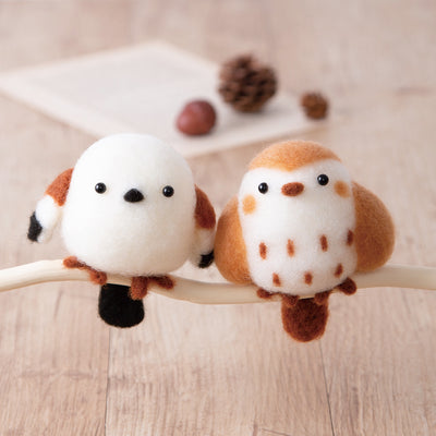 Hamanaka Needle Felting Kit -  2 Owls "Maru Koro"