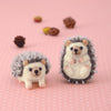 Hamanaka Aclaine Acrylic Fibre Needle Felting Kit - Twin Hedgehogs (English)