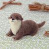 Hamanaka Aclaine Acrylic Fibre Needle Felting Kit - Otter (English)