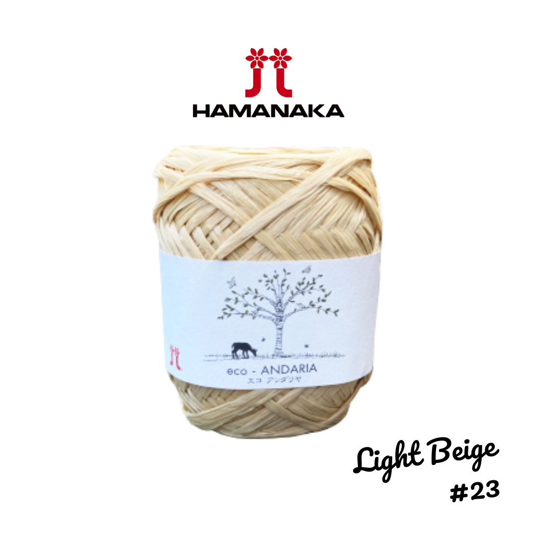 Hamanaka Eco-Andaria Raffia Yarn - Light Beige #23