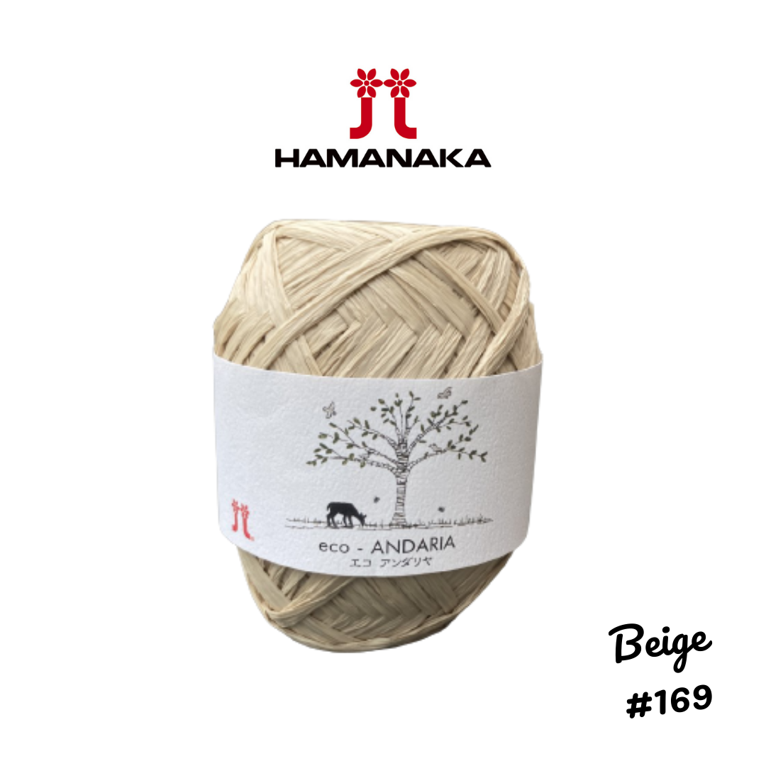 Hamanaka Eco-Andaria Raffia Yarn - Beige #169