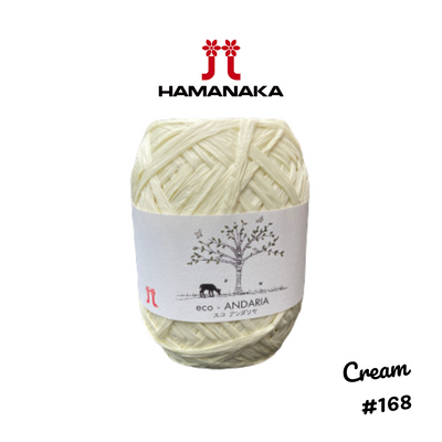 Hamanaka Eco-Andaria Raffia Yarn - Cream #168