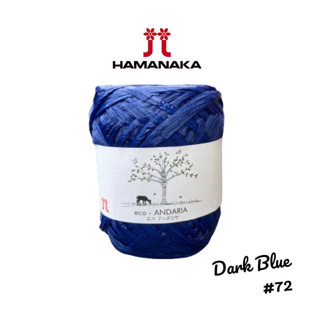 Hamanaka Eco-Andaria Raffia Yarn - Dark Blue #72