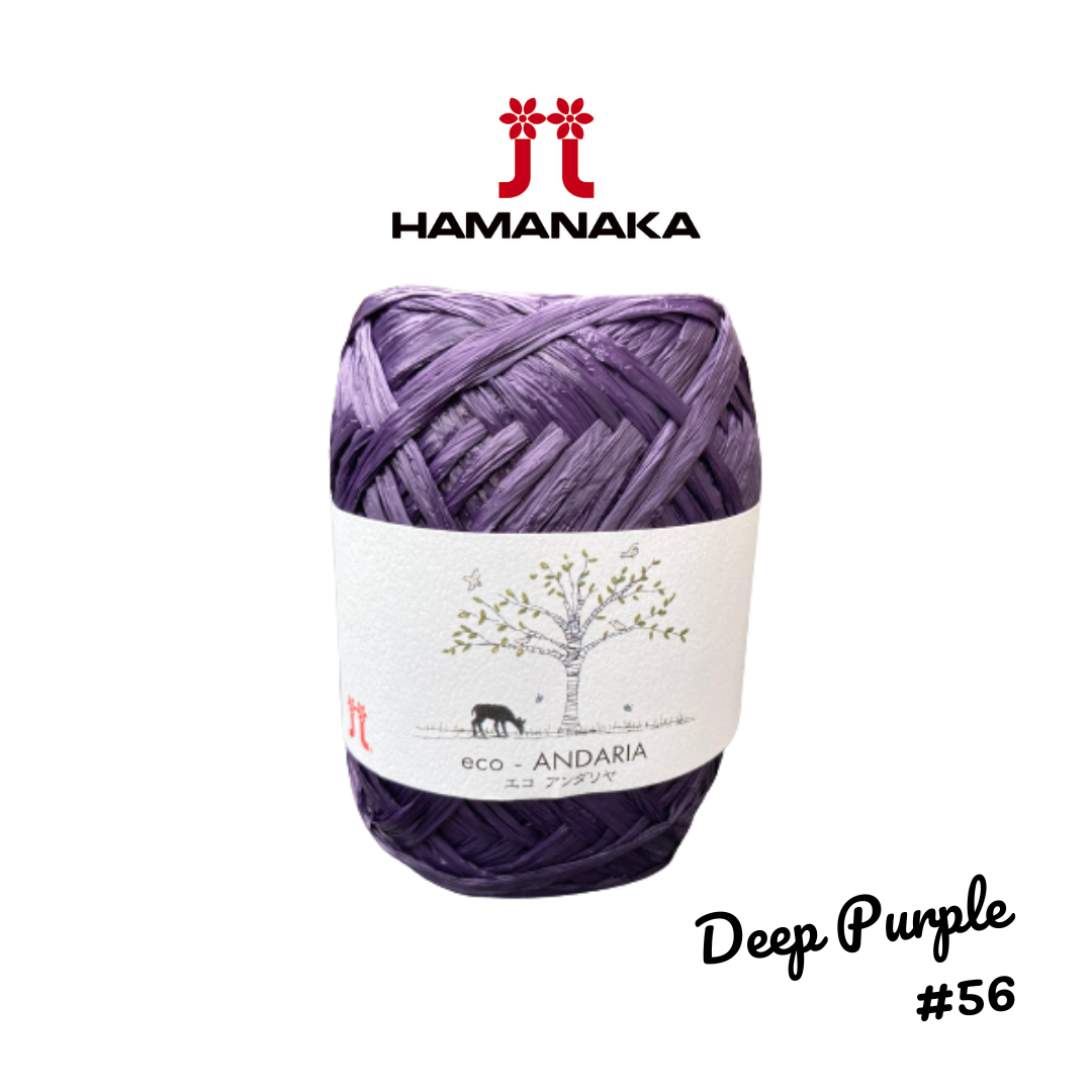 Hamanaka Eco-Andaria Raffia Yarn - Deep Purple #56