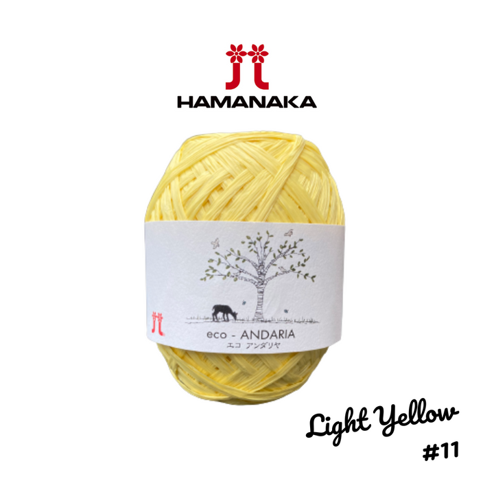 Hamanaka Eco-Andaria Raffia Yarn - Light Yellow #11