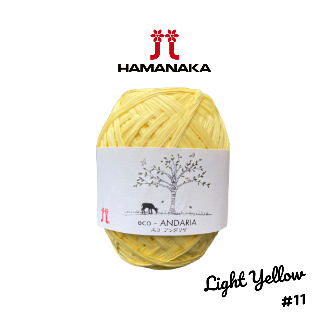 Hamanaka Eco-Andaria Raffia Yarn - Light Yellow #11