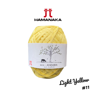 Hamanaka Eco-Andaria Raffia Yarn - Light Yellow #11