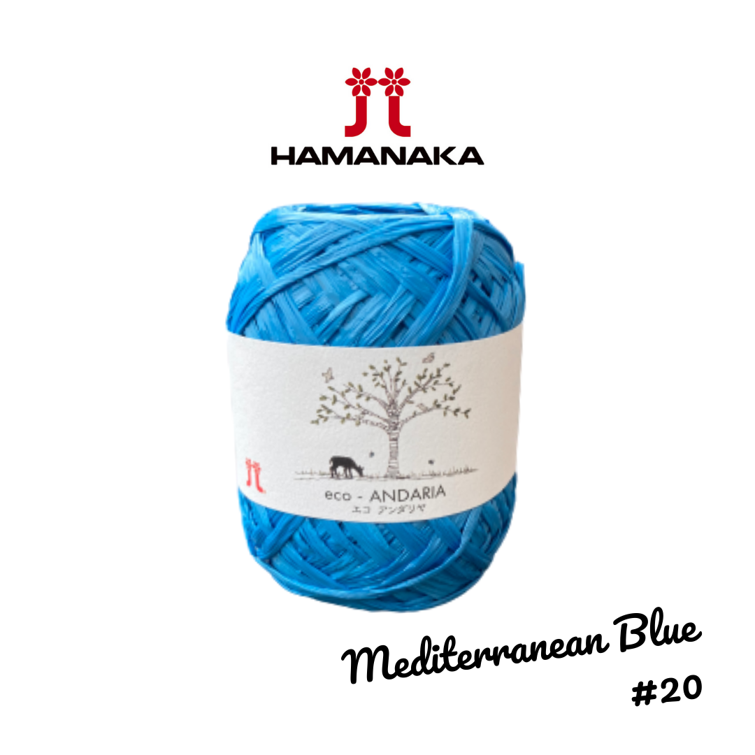 Hamanaka Eco-Andaria Raffia Yarn - Mediterranean Blue #20