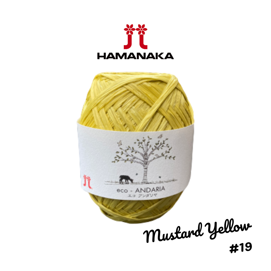 Hamanaka Eco-Andaria Raffia Yarn - Mustard Yellow #19