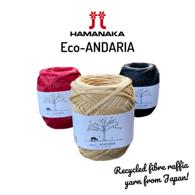 Hamanaka Eco-Andaria Colourful Raffia Yarn - Pastel Rainbow #252