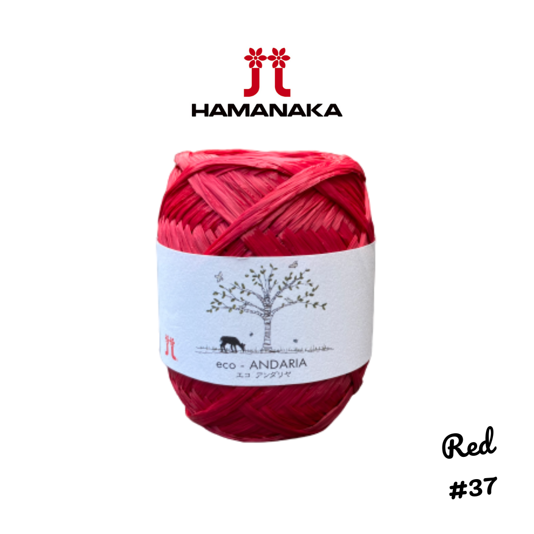 Hamanaka Eco-Andaria Raffia Yarn - Red #37