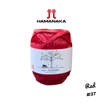 Hamanaka Eco-Andaria Raffia Yarn - Red #37