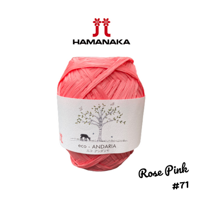 Hamanaka Eco-Andaria Raffia Yarn - Rose Pink #71