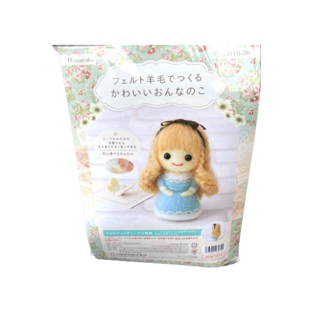 Hamanaka Needle Felting Kit - Girl with Blonde Hair