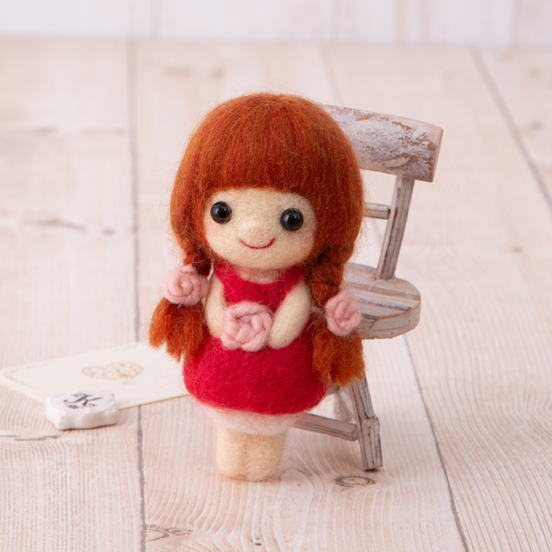 Hamanaka Needle Felting Kit - Girl with Red Hair