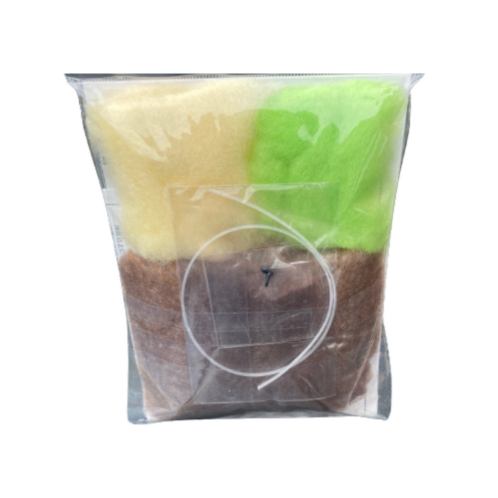 Hamanaka Aclaine Acrylic Fibre Needle Felting Kit - Kiwi Bird (English)
