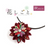 Hanashigoto Tsumami Flower Necklace Craft Kit - Maroon Chrysanthemum (English translation available)