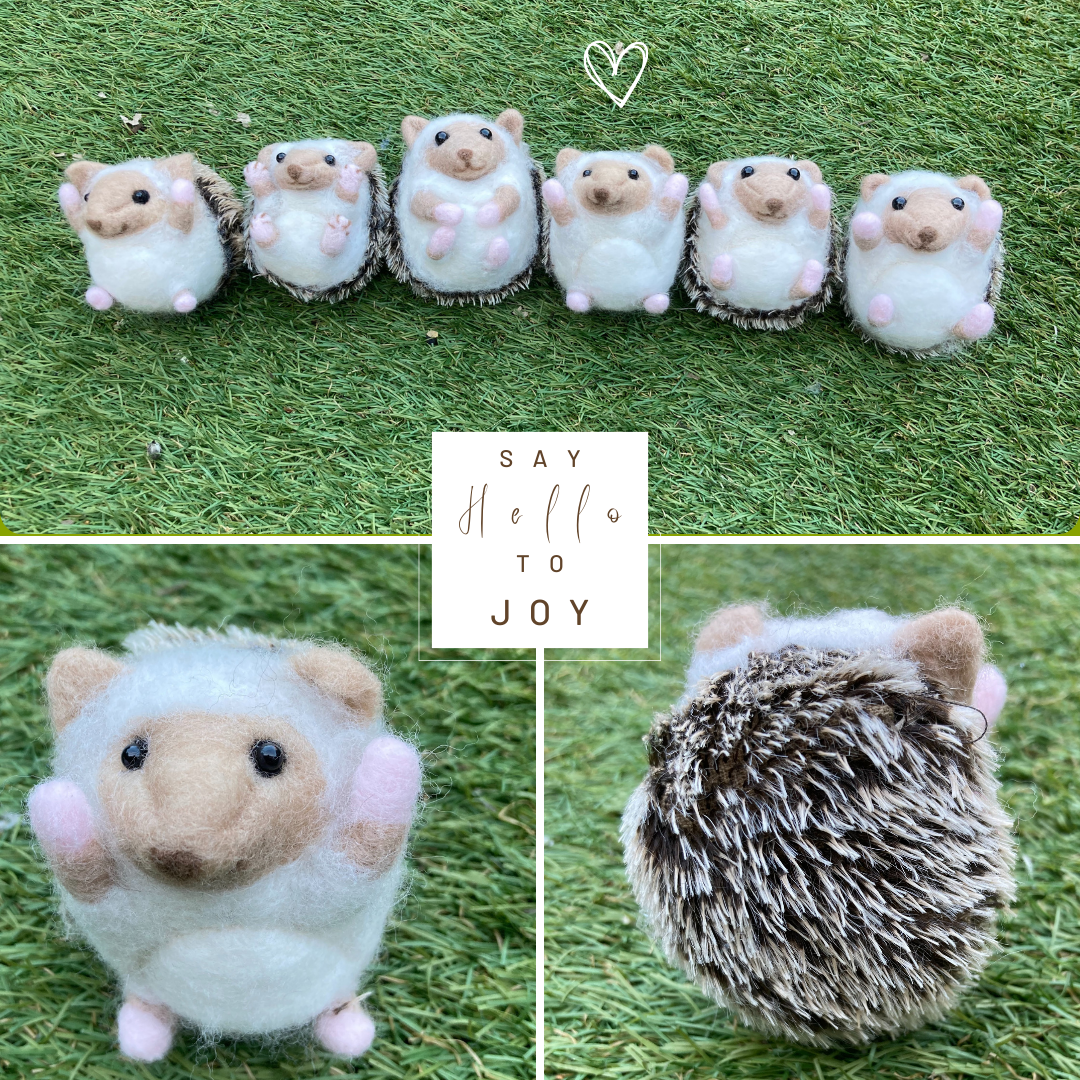 Handmade Felted Hedgehog - Joy