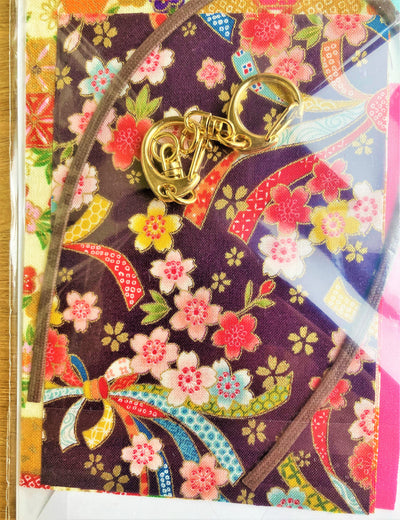 Panami Japanese Fabric Handbag Keyring Charm Craft Kit - Blue & Purple