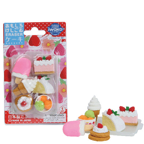 Iwako Puzzle Erasers - Desserts & Cake (Made in Japan)
